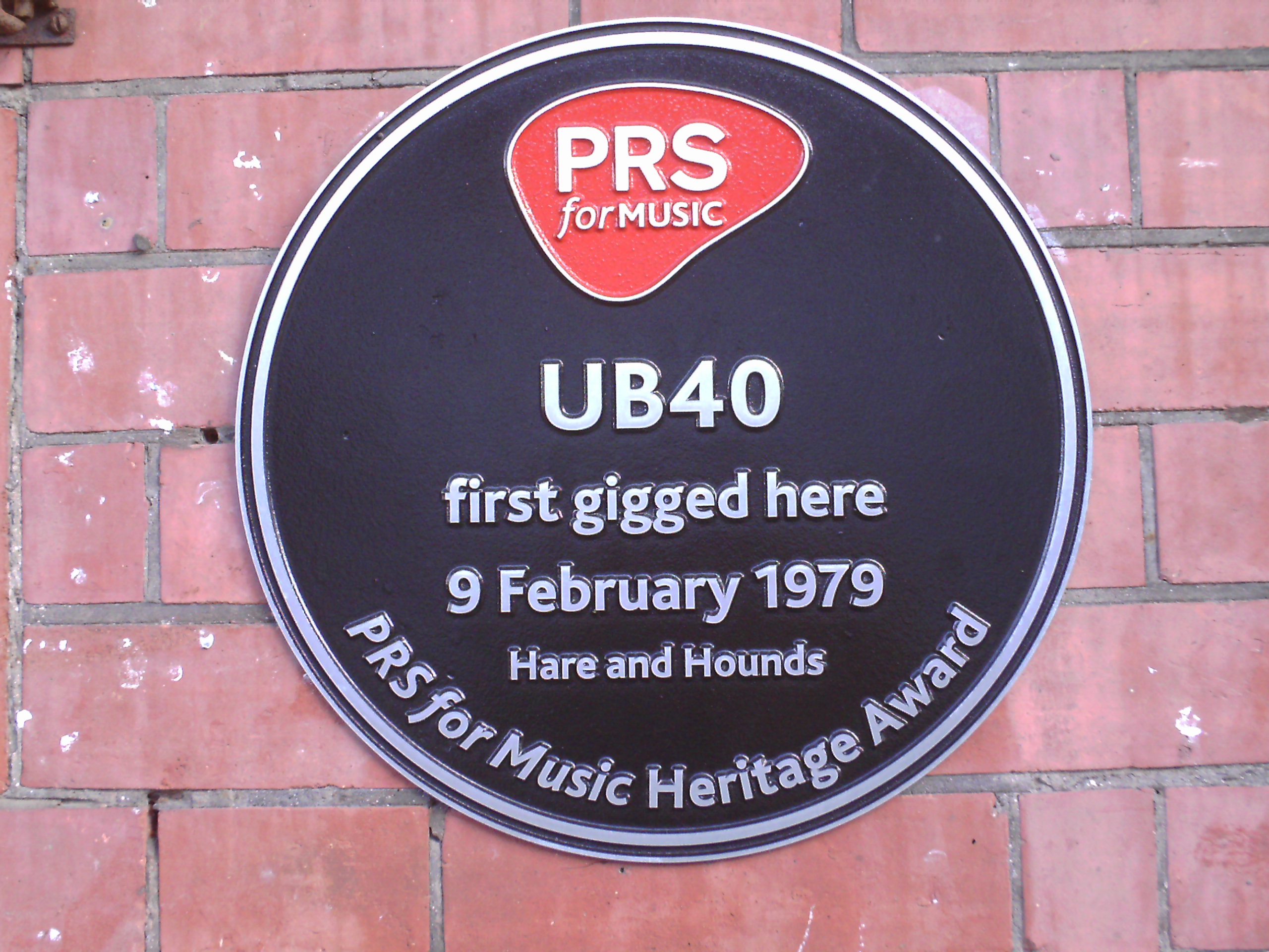 UB40
plaque